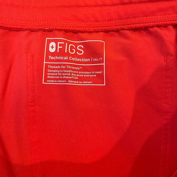 Figs Zamora Joggers. Neon Red XXL Tall - Picture 3 of 3